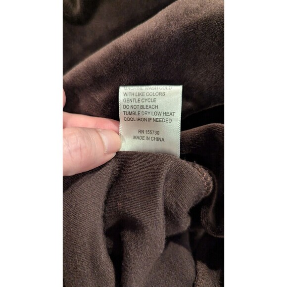 Jane and Delancey Brown Velvet Pullover Long Sleeve Casual Top - M‎ - Picture 5 of 6